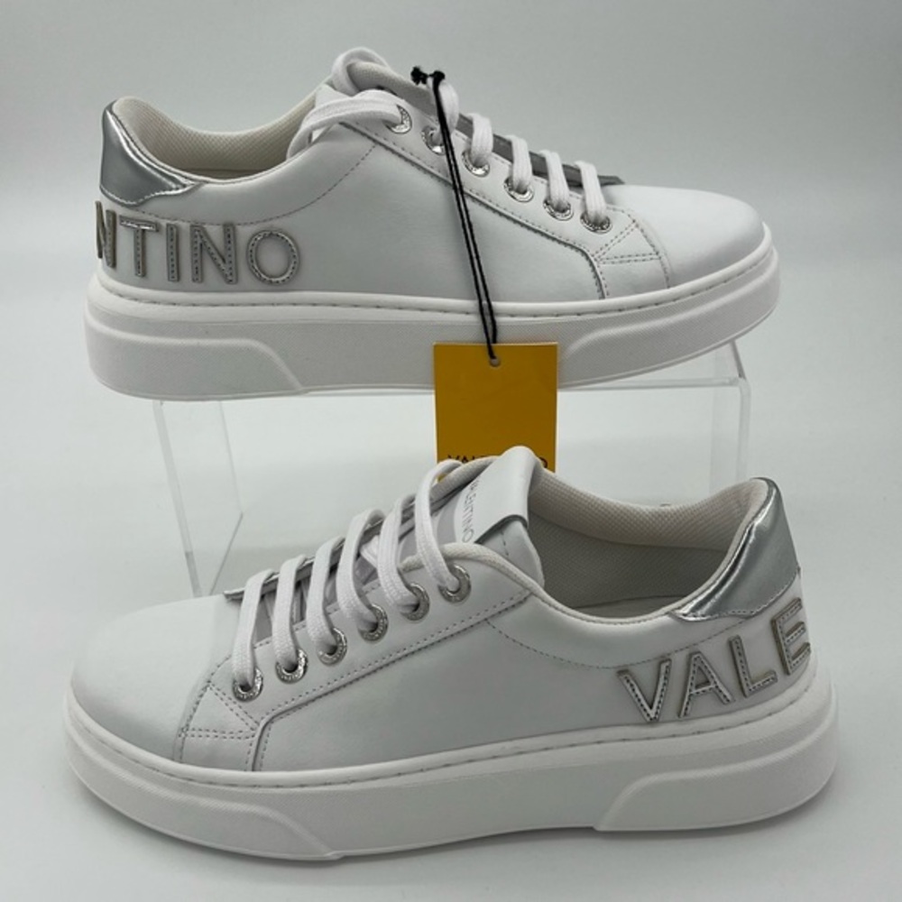 Women’s Mario Valentino Alice Logo Leather Sneakers. Size 6.5 US | MSRP: $499